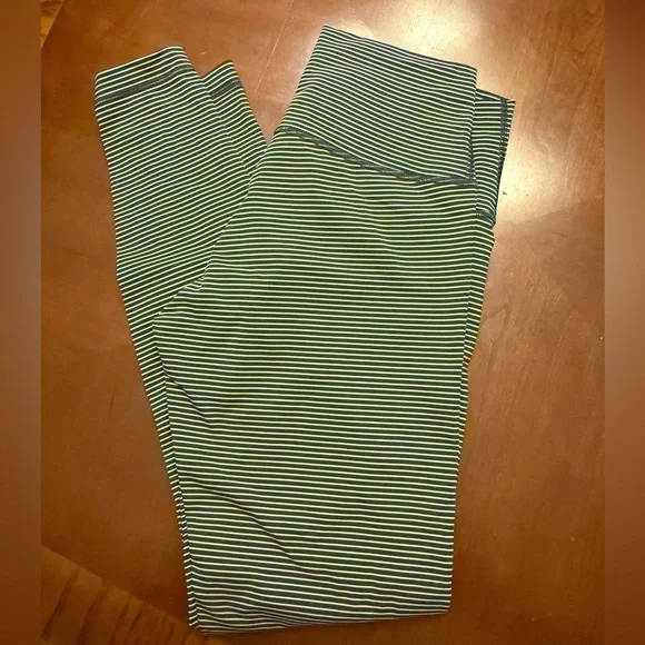 Lululemon Athletica Navy and White Striped Leggings - Picture 4 of 5